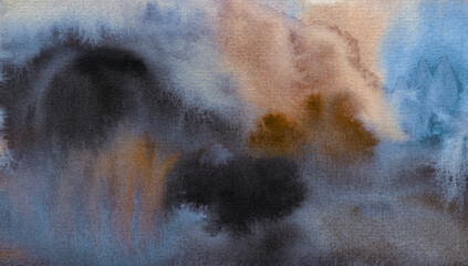 Abstract watercolour artwork. Versatile artistic image for creative design projects: posters, banners, cards, prints, wallpapers. Traditional artist-made art.