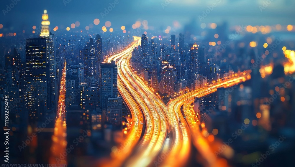 Poster concept of wireless network and connection technology with an abstract background of bangkok city.