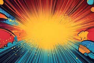 Obraz premium Blank colorful comic abstract background template 