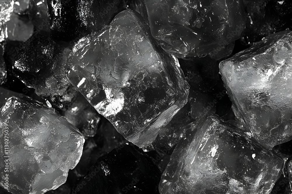 Poster ice cubes abstract background image