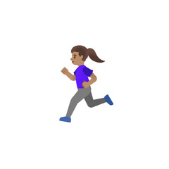 Fototapeta premium Running Girl Emoji 