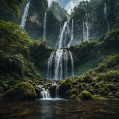 Obraz premium waterfall in the mountains