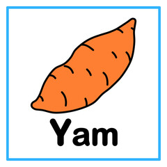 flat yam alfabet illustration © Rahmatullah