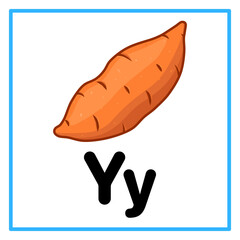 fresh yam alfabet y illustration © Rahmatullah