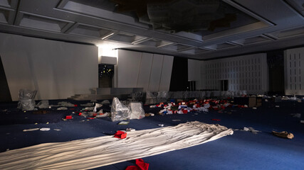 The Syrian opposition inside the Presidential Palace after the fall of the regime. The Syrian revolution against Bashar al-Assad. 