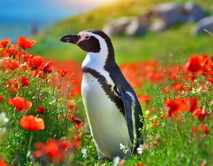 Fototapeta premium Auf einer Blumenwiese