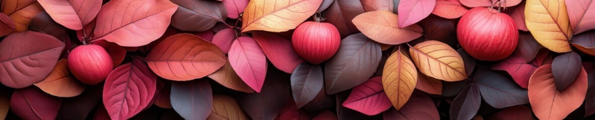 Autumn Leaves - Red and Yellow, Urban Texture for Marketing Materials