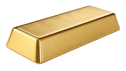 gold bar with mirror surface isolated