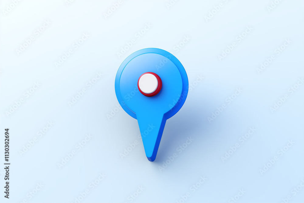 Poster navigation address location direction icon sign symbol button on blue speech bubble on white backgro