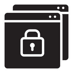 Obraz premium Dark pixelated windows icon with padlock symbol depicting online security and data protection