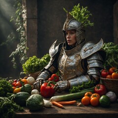 Create a fantasy armor set inspired by vegetables.