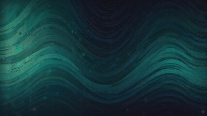 Wavy Abstract Pattern in Deep Teal and Turquoise Tones