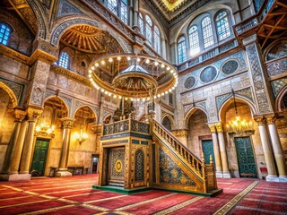 Obraz premium Tilt-Shift Photography: Alabaster Mosque Prayer Niche & Pulpit, Cairo Citadel