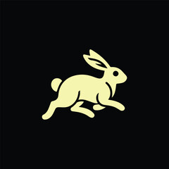 Obraz premium Running rabbit logo