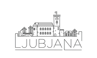 Ljubljana City Skyline Design