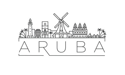 Aruba City Skyline Design
