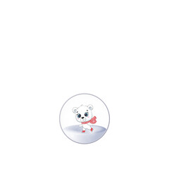 Christmas Tree Glass Snow Ball Cute polar bear
