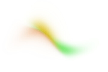 Vibrant orange teal green psychedelic grainy gradient color flow wave on transparent background,...