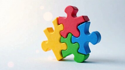 Obraz premium Colorful Greater Than Symbol Puzzle - Educational Illustration