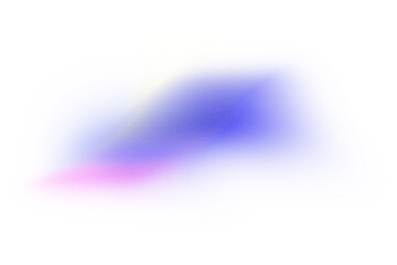 Glowing blue pink abstract shape, grainy blue yellow gradient shape on transparent background,...