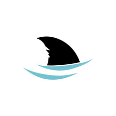 Shark fin icon. Vector illustration.