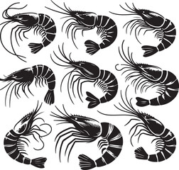 Shrimp Set Vector Art for Unique Creations