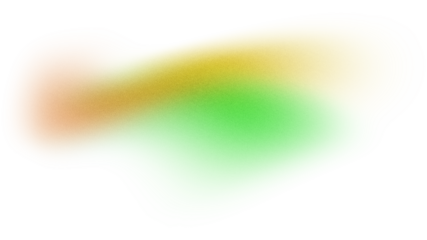 Vibrant orange teal green psychedelic grainy gradient color flow wave on transparent background, cover poster backdrop design