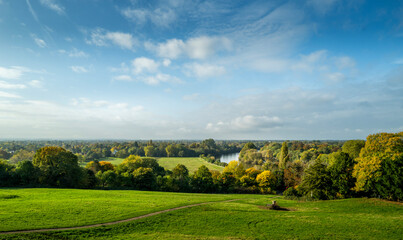 A view from Richmond Hill in South West London at the start of Autumn