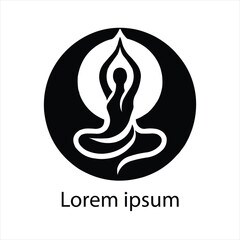 Obraz premium Abstract Yoga Logo template design Human pose icon