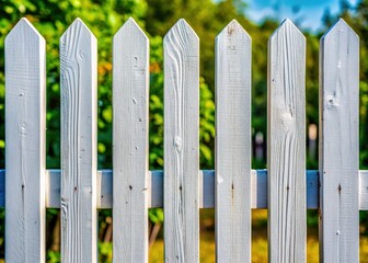 Minimalist White Fence Wood Texture, Abstract Photography