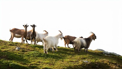 Fototapeta premium goats on the mountain 
