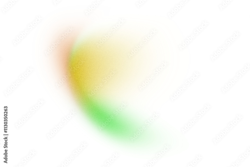 Aufkleber vibrant orange teal green psychedelic grainy gradient color flow wave shape on transparent backgroun