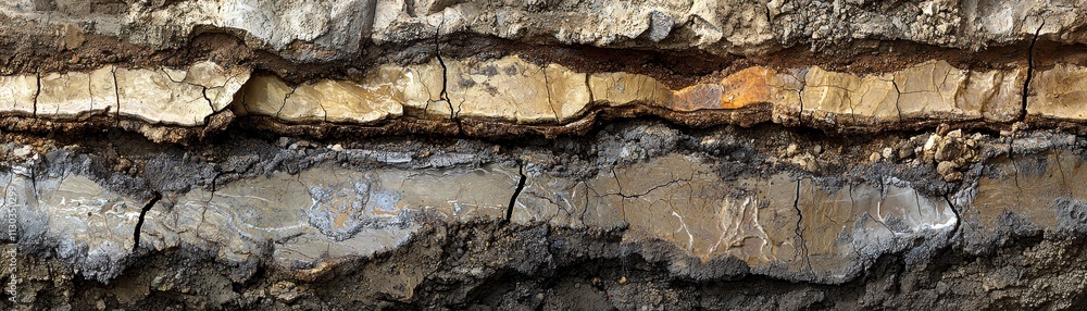 Poster the image showcases a cross-section of bark, displaying various textures and colors, highlighting th