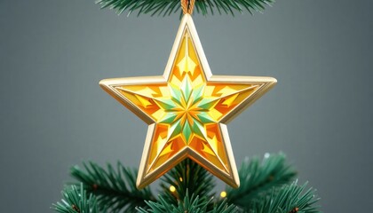 golden stars christmas tree