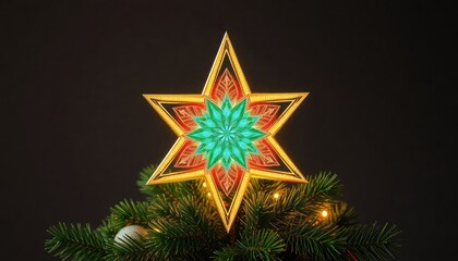 golden stars christmas tree