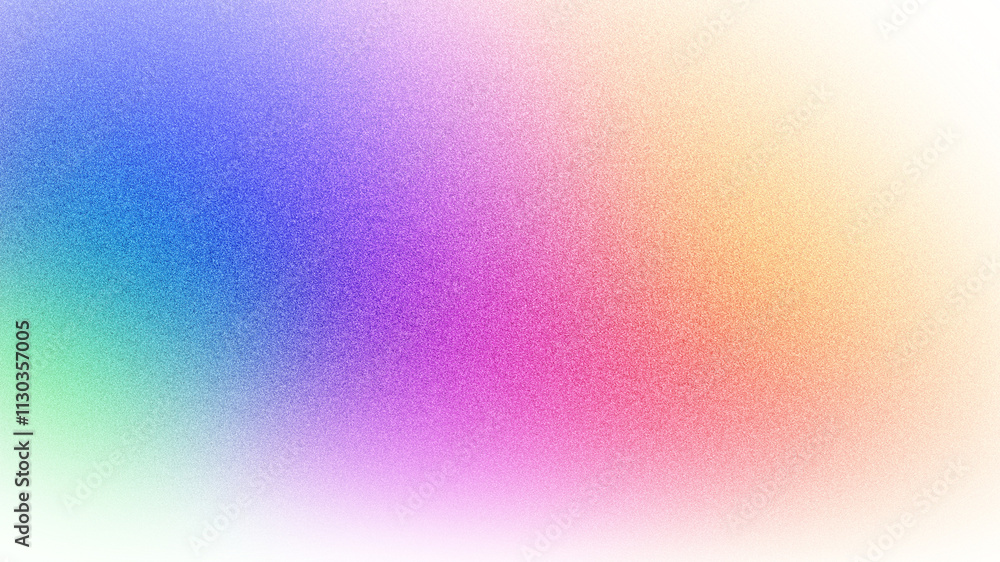Aufkleber vibrant grainy gradient shape transparent background, abstract green blue orange color gradient shap