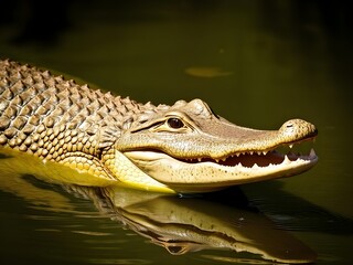 Obraz premium crocodile in the water