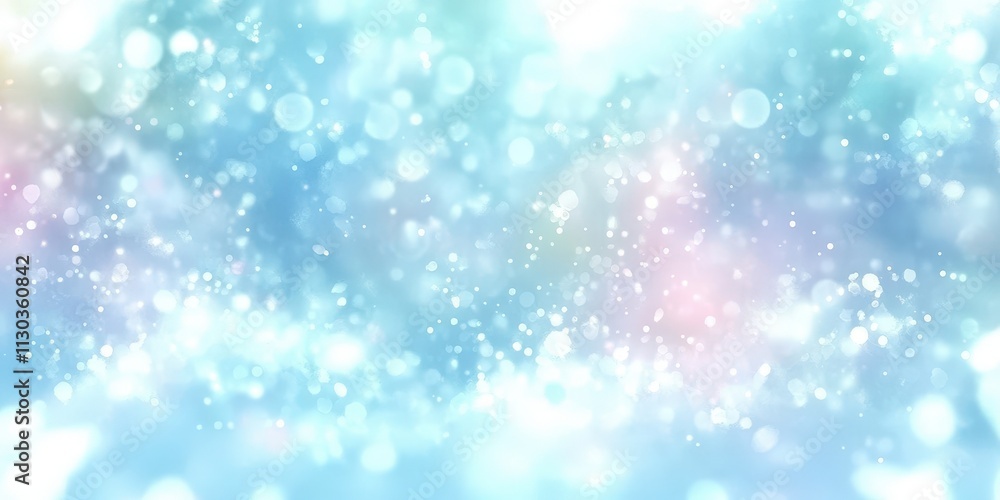Poster Light Blue Background with Small White Circles Creating a Dreamy and Ethereal Atmosphere for Various Design Projects
