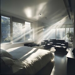 modern living room with furniture