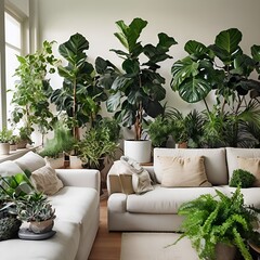modern living room with furniture