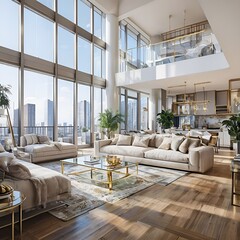 modern living room with furniture