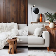 modern living room with sofa