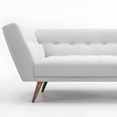 white sofa isolated on white background