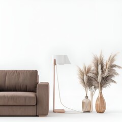 modern living room with white sofa
