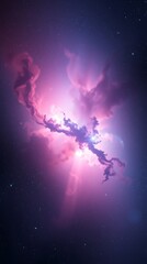 Obraz premium Stunning colorful nebula showcasing chiaroscuro lighting and soothing ambiance