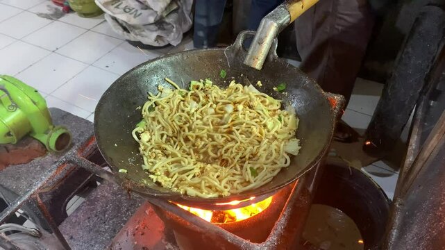Bakmi Jawa or Java noodle is a traditional food from Java cooked on a stove with hot coals from charcoal