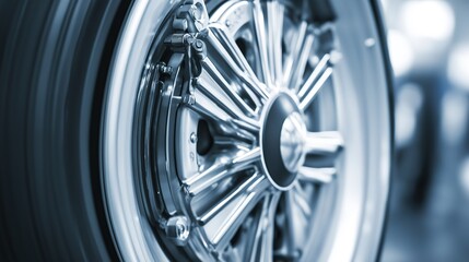 Airplane wheel compartment with mechanical components and hydraulic systems, essential for safe landing and takeoff. Precision engineering and aviation safety concepts.