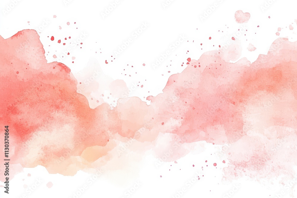 Poster soft pink watercolor cloud background in pastel tones for use in various creative projects and desig