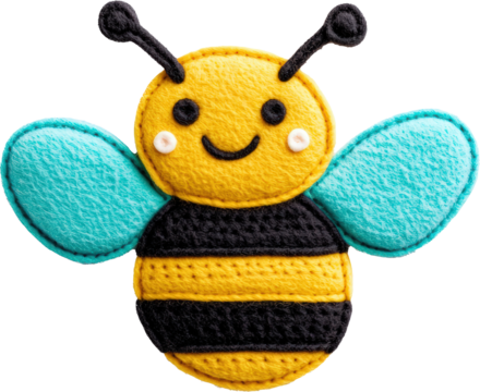 Cute handmade bee plush toy