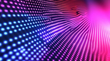 Glowing particles that form curved lines and grid. Futuristic background for business presentations.